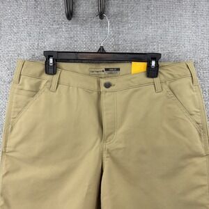 Carhartt Rugged Pro Series Flex Loose Fit Women's Sz 16 Khaki Canvas Shorts New!